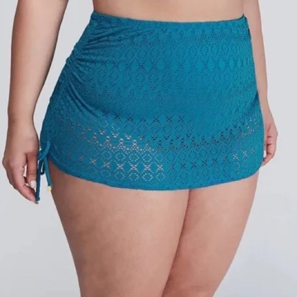 Lane Bryant Cacique Crochet Swim Skirt Swimsuit Bottoms 22W NWT Winter Fresh